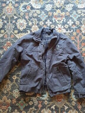 John Deere Dri Duck Chore Jacket - Dark Gray Workwear Jacket - Casual Zip Front